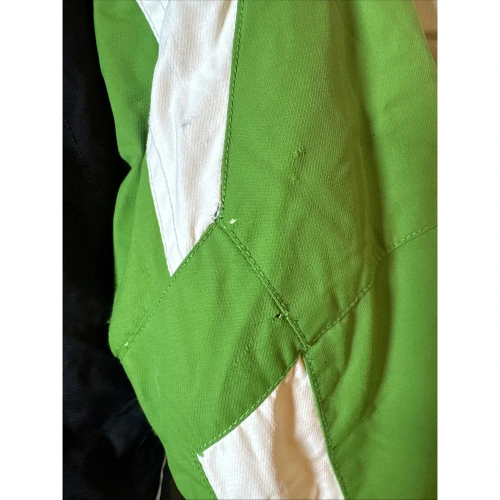 Spyder Kids Ski Jacket Size 18 Green Hooded Insulated Winter Snow Coat 170
